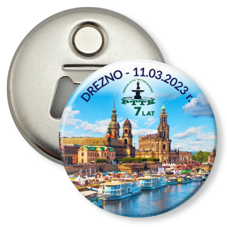 przypinka otwieracz-magnes Drezno PTTK Nysa