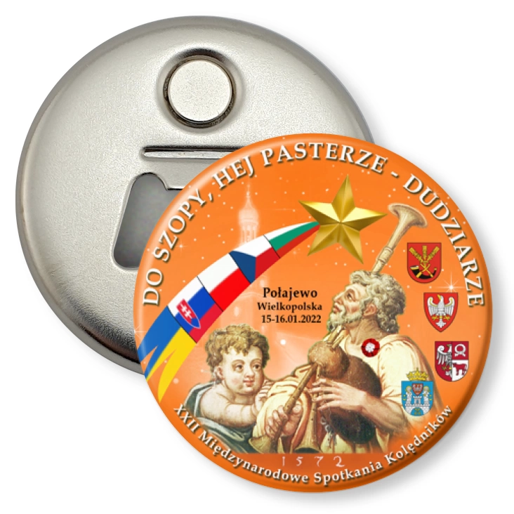 przypinka otwieracz-magnes Dudziarze 2022