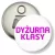 Przypinka otwieracz-magnes Dyżurna klasy różowy napis