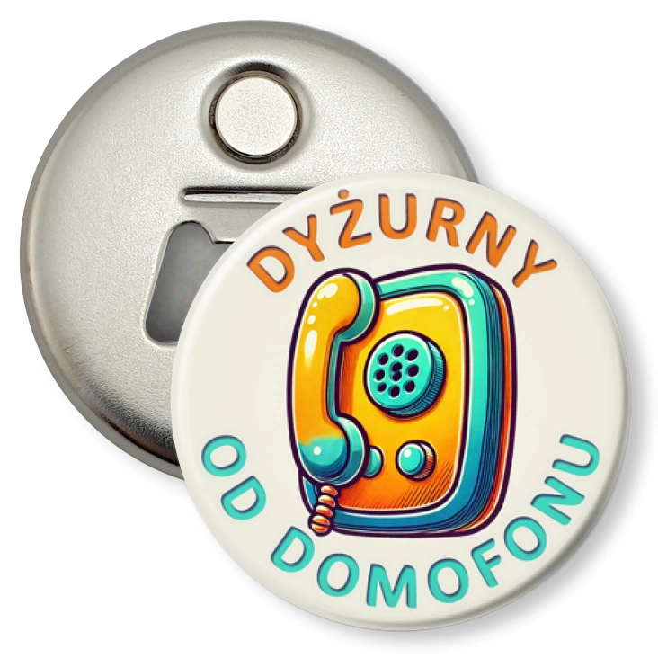 przypinka otwieracz-magnes Dyżurny od domofonu
