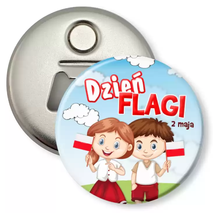 przypinka otwieracz-magnes Dzień flagi Dzieci