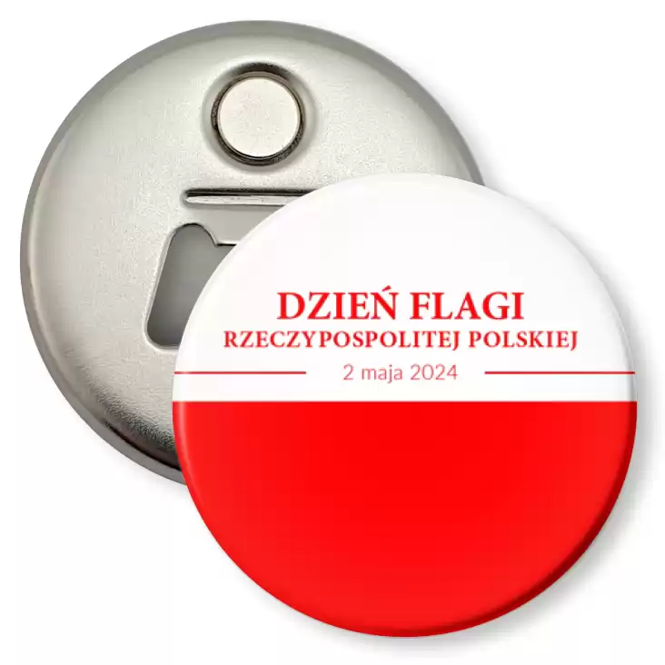 przypinka otwieracz-magnes Dzień Flagi Rzeczypospolitej Polskiej flaga