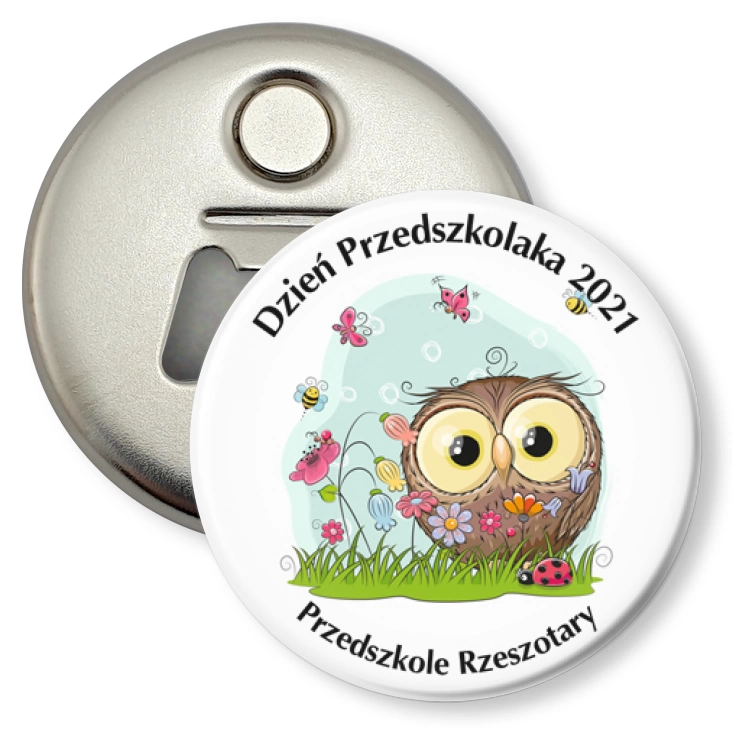 przypinka otwieracz-magnes Dzień Przedszkolaka 2021