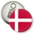 Przypinka otwieracz-magnes Flaga Dania