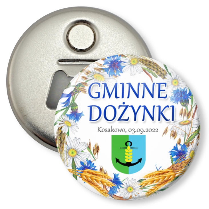 przypinka otwieracz-magnes Gminne Dożynki Kosakowo 2022