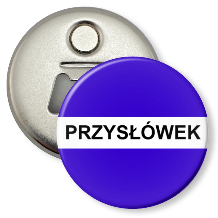 przypinka otwieracz-magnes Gramatyka przysłówek