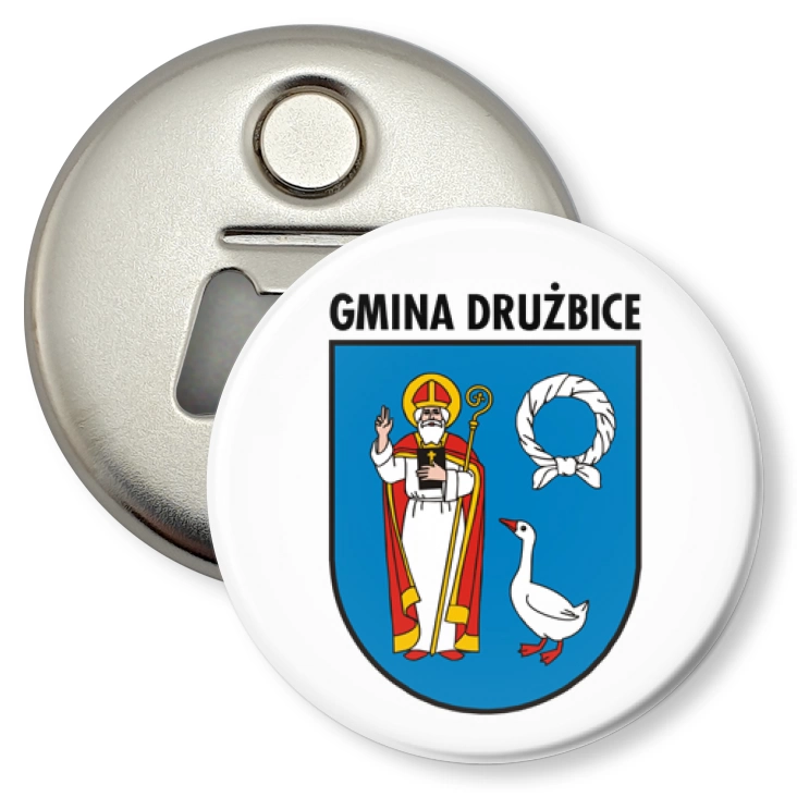 przypinka otwieracz-magnes Herb Gmina Drużbice