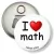 Przypinka otwieracz-magnes I love math