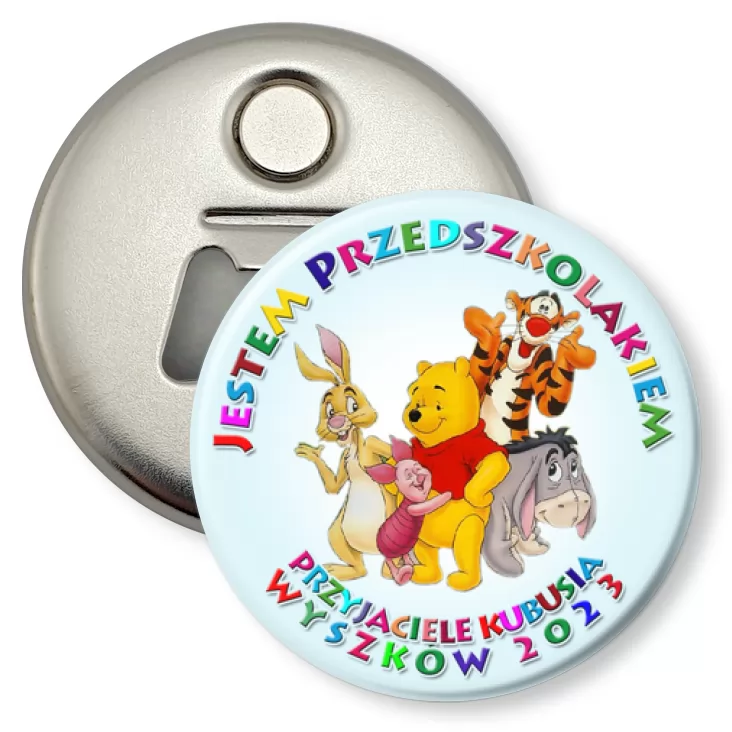 przypinka otwieracz-magnes Jestem Przedszkolakiem