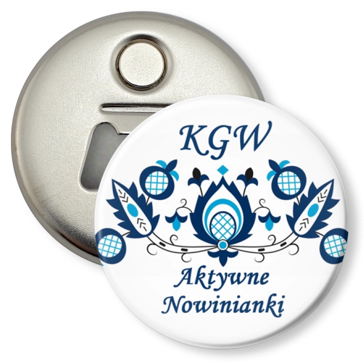 przypinka otwieracz-magnes KGW aktywne Nowinianki
