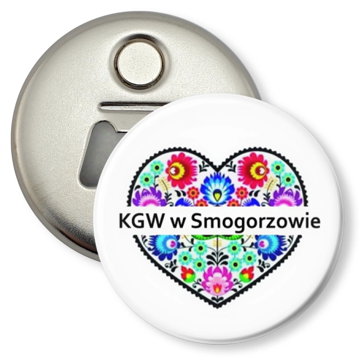 przypinka otwieracz-magnes KGW Smogorzowo