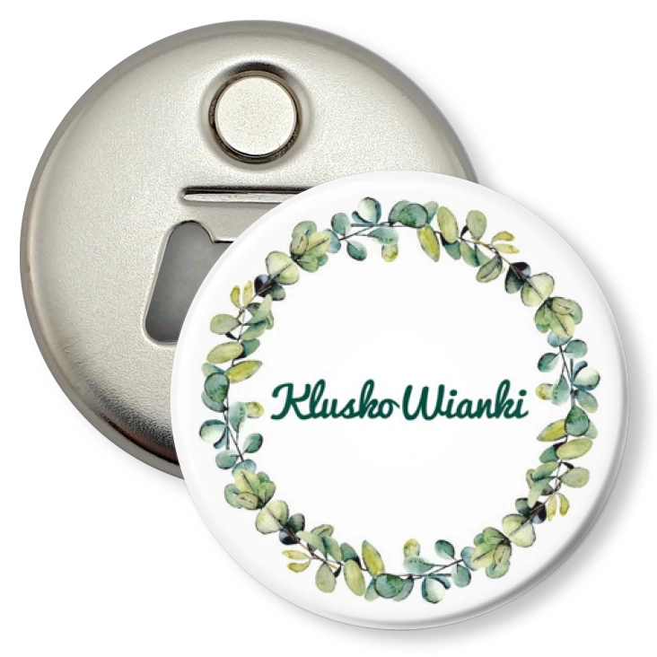przypinka otwieracz-magnes Klusko Wianki