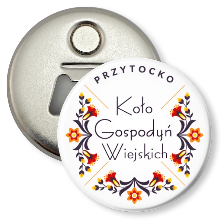 przypinka otwieracz-magnes Koło Gospodyń Wiejskich Przytocko