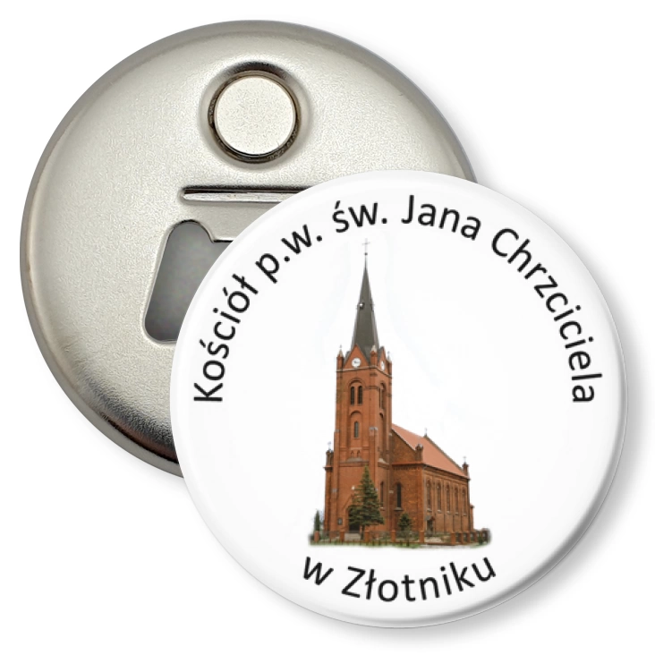 przypinka otwieracz-magnes Kościół Św. Jana Chrzciciela w Złotniku