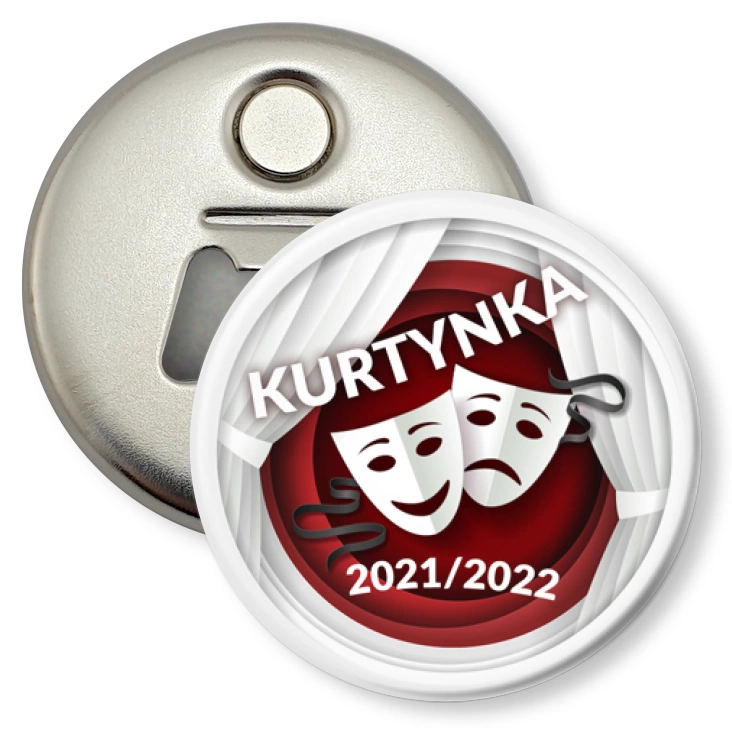 przypinka otwieracz-magnes Kurtynka 2021-2022