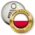 Przypinka otwieracz-magnes Made in Poland Światowy Dzień Jakości