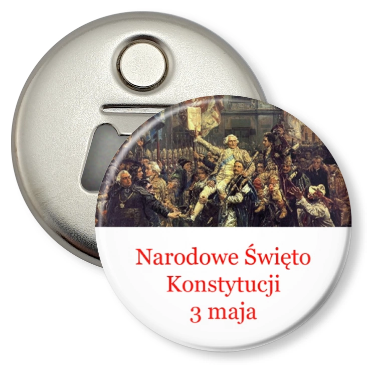 przypinka otwieracz-magnes Narodowe Święto Konstytucji 3 Maja Jan Matejko