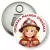 Przypinka otwieracz-magnes Odznaka Małego Strażaka dziewczynka strażak