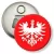 Przypinka otwieracz-magnes Orzeł Powstania Wielkopolskiego Na Czerwonym Polu