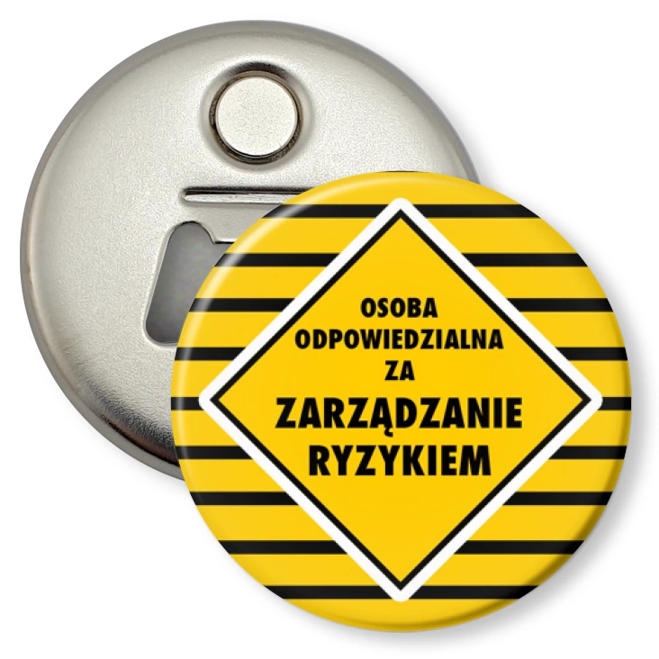 przypinka otwieracz-magnes Osoba odpowiedzialna za zarządzanie ryzykiem