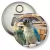 Przypinka otwieracz-magnes Papugarnia Suwałki seledynowy ptak