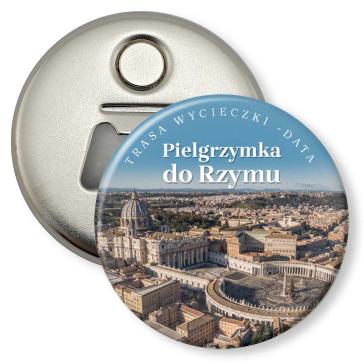 przypinka otwieracz-magnes Pielgrzymka do Rzymu