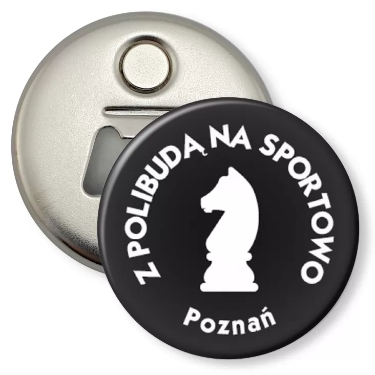 przypinka otwieracz-magnes Politechnika Poznańska Szachy