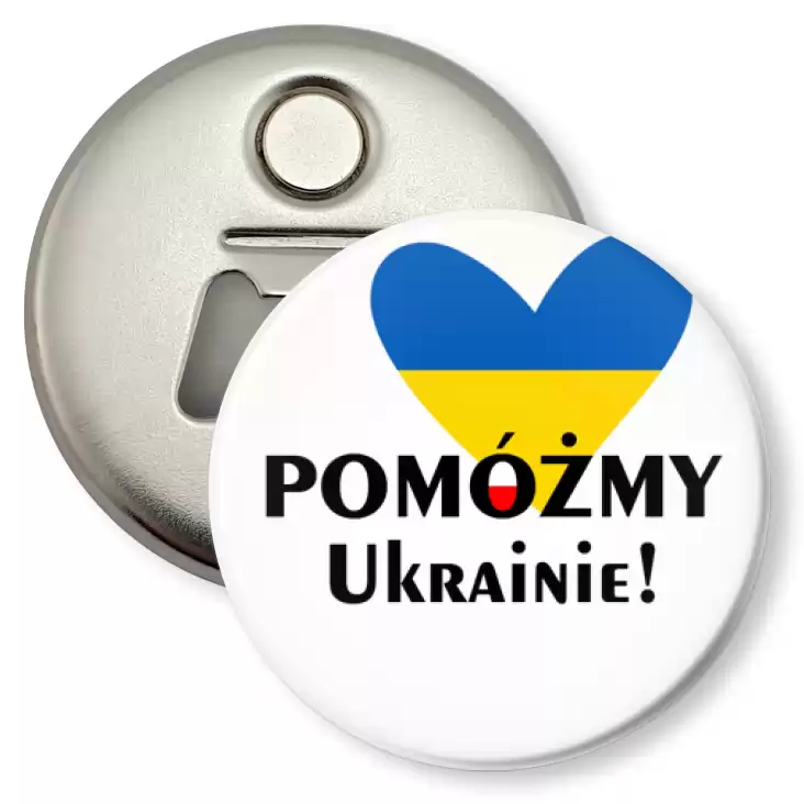 przypinka otwieracz-magnes Pomoc dla Ukrainy