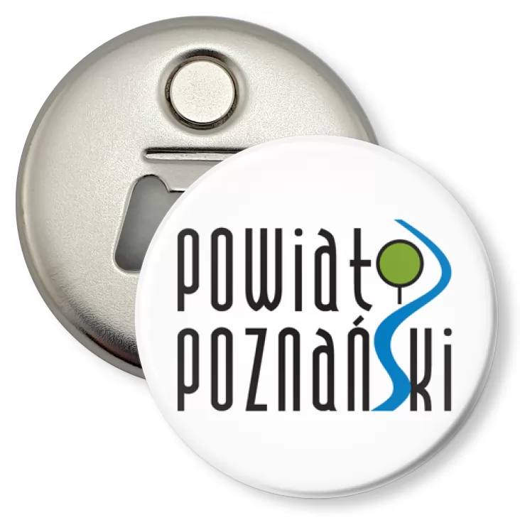 przypinka otwieracz-magnes Powiat Poznański