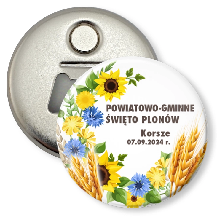 przypinka otwieracz-magnes Powiatowo-Gminne Święto Plonów Korsze