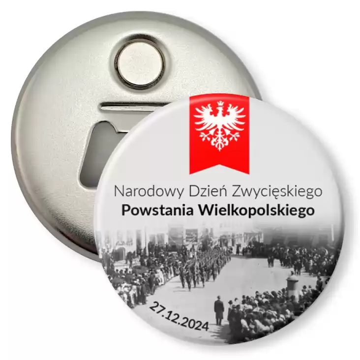 przypinka otwieracz-magnes Powstanie Wielkopolskie Wręczenie Sztandaru