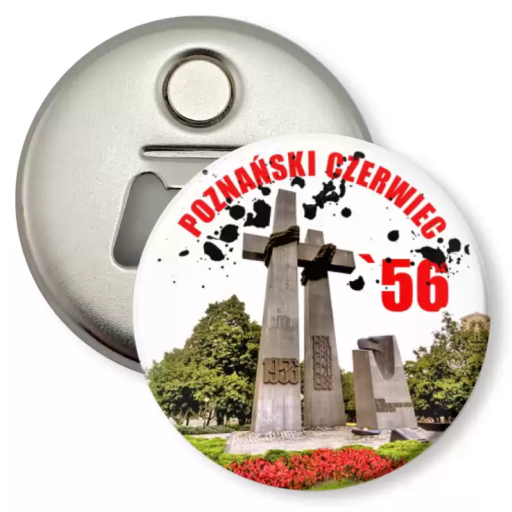 przypinka otwieracz-magnes Poznański Czerwiec `56 Plac Krzyży