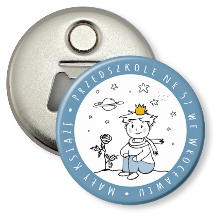 przypinka otwieracz-magnes Przedszkole nr 57 we Wrocławiu