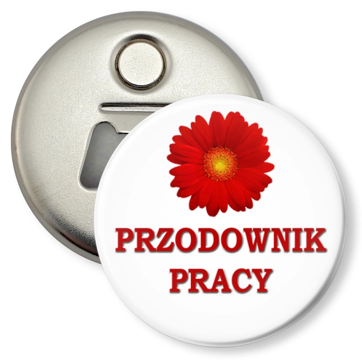 przypinka otwieracz-magnes Przodownik pracy