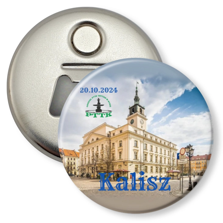 przypinka otwieracz-magnes PTTK Nysa wycieczka do Kalisza