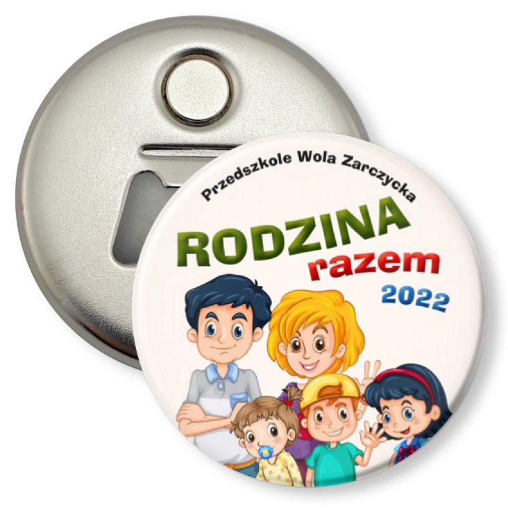 przypinka otwieracz-magnes Rodzina Razem 2022