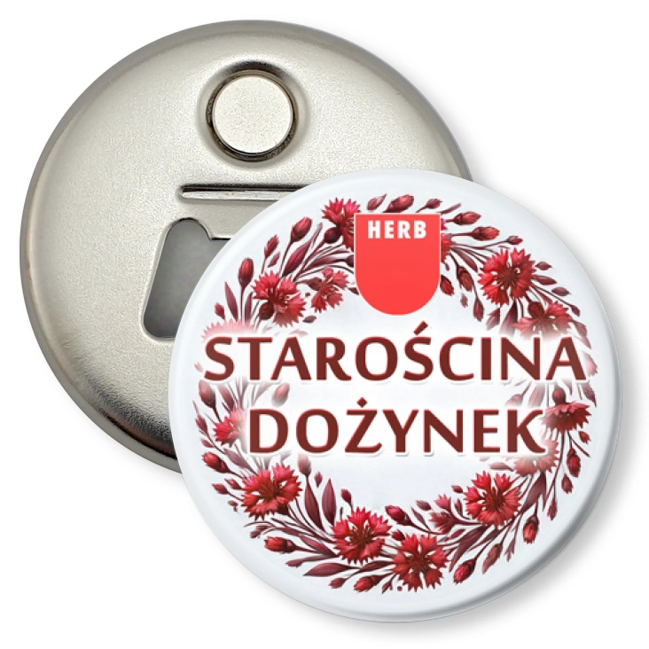 przypinka otwieracz-magnes Starościna Dożynek