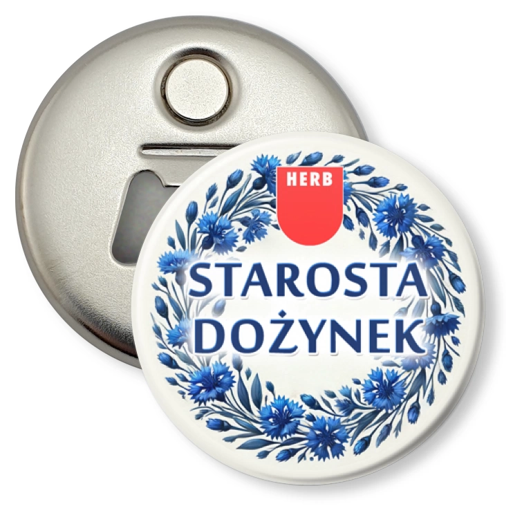 przypinka otwieracz-magnes Starosta dożynek