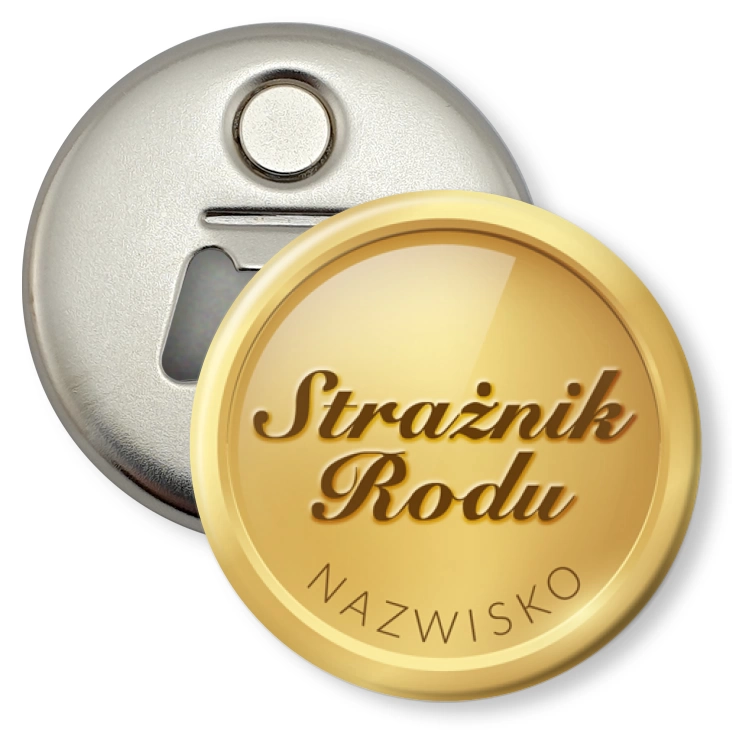 przypinka otwieracz-magnes Strażnik Rodu