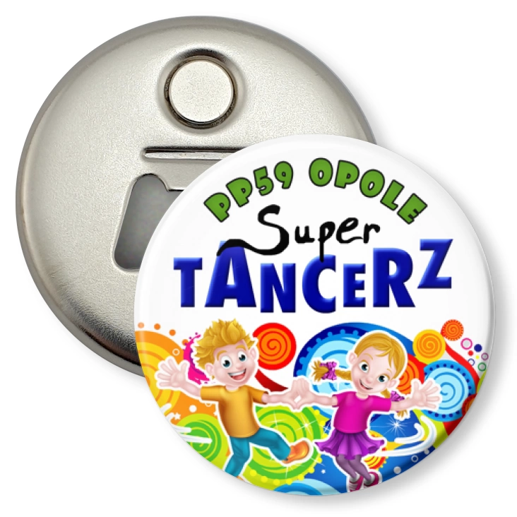 przypinka otwieracz-magnes Super Tancerz PP59 Opole