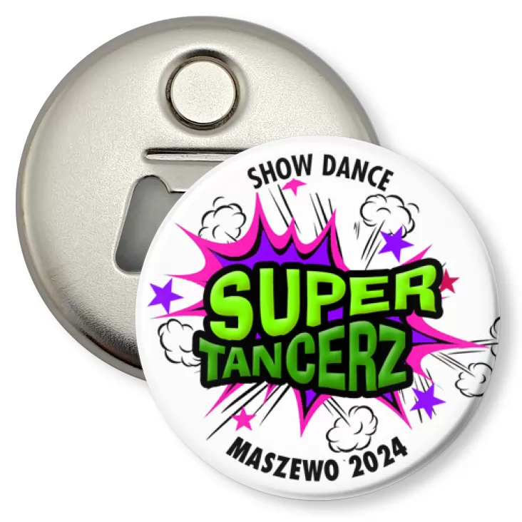 przypinka otwieracz-magnes Super tancerz Show Dance Maszewo 2024