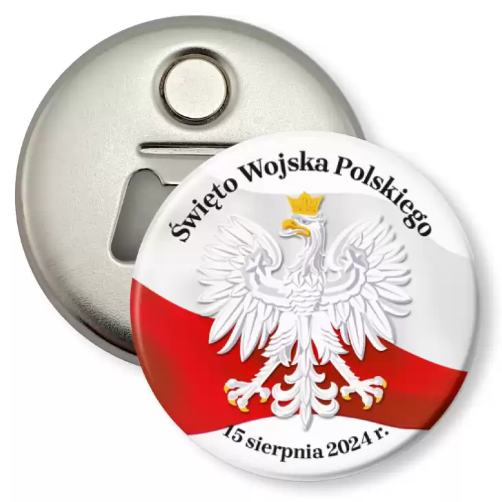 przypinka otwieracz-magnes Święto Wojska Polskiego Orzełek