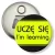 Przypinka otwieracz-magnes Uczę się learning