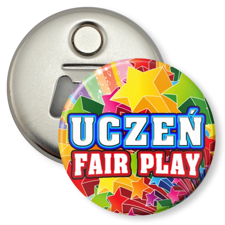 przypinka otwieracz-magnes Uczeń Fair Play