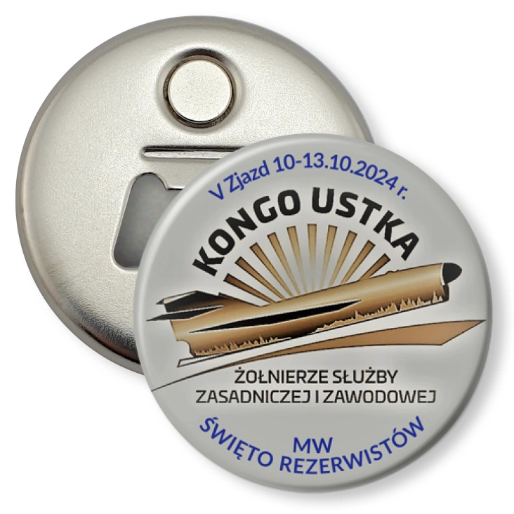przypinka otwieracz-magnes V Zjazd Kongo Ustka 2024