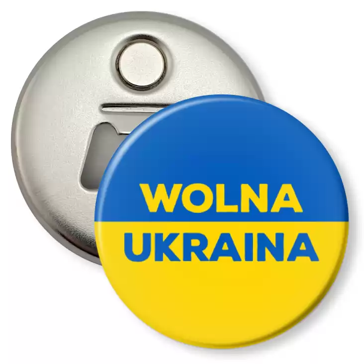 przypinka otwieracz-magnes Wolna Ukraina