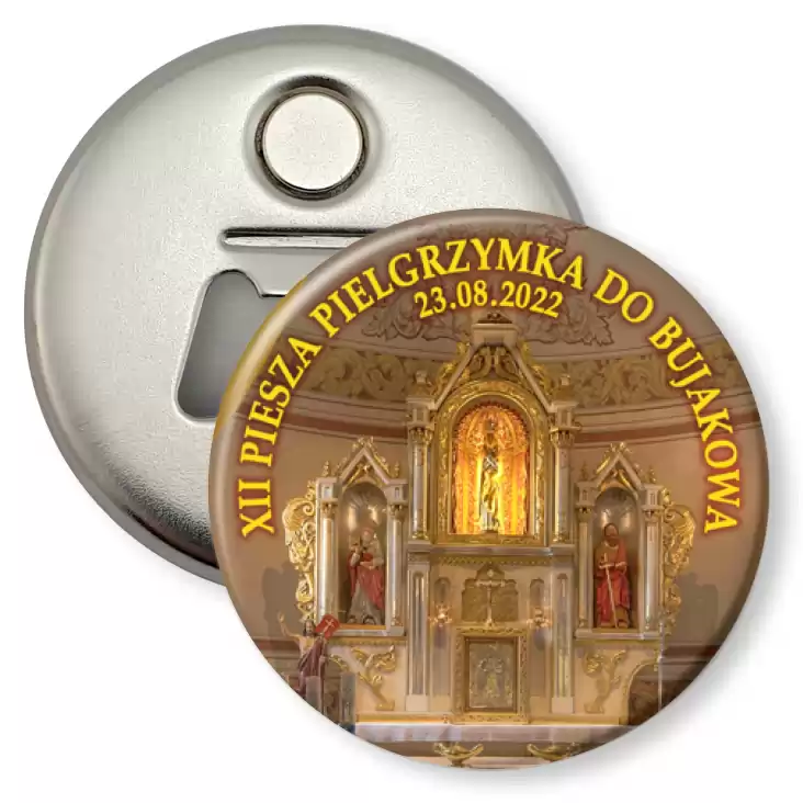 przypinka otwieracz-magnes XII Piesza pielgrzymka do Bujakowa