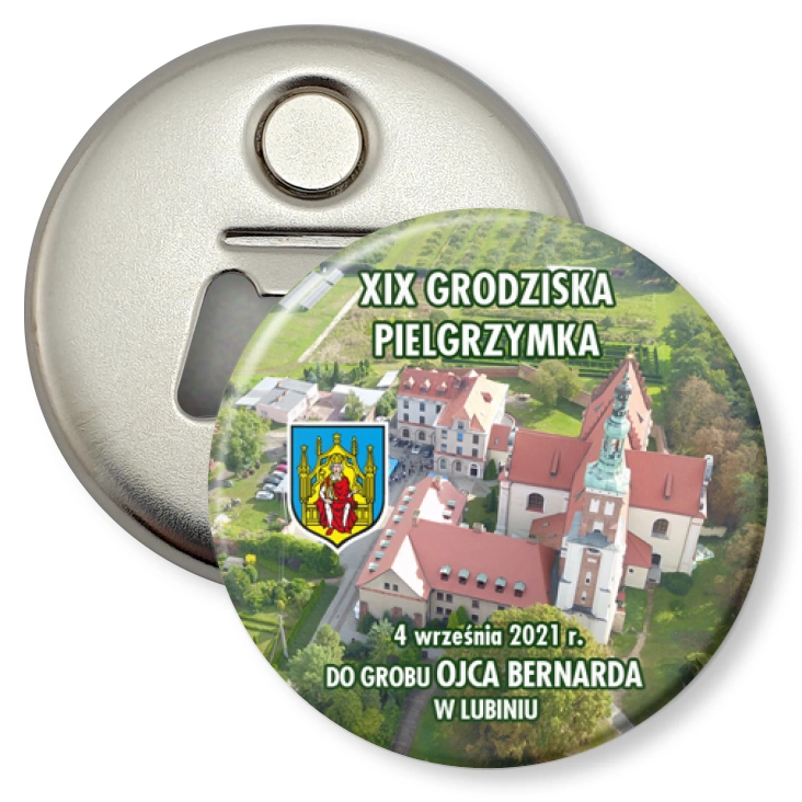 przypinka otwieracz-magnes XIX Grodziska Pielgrzymka