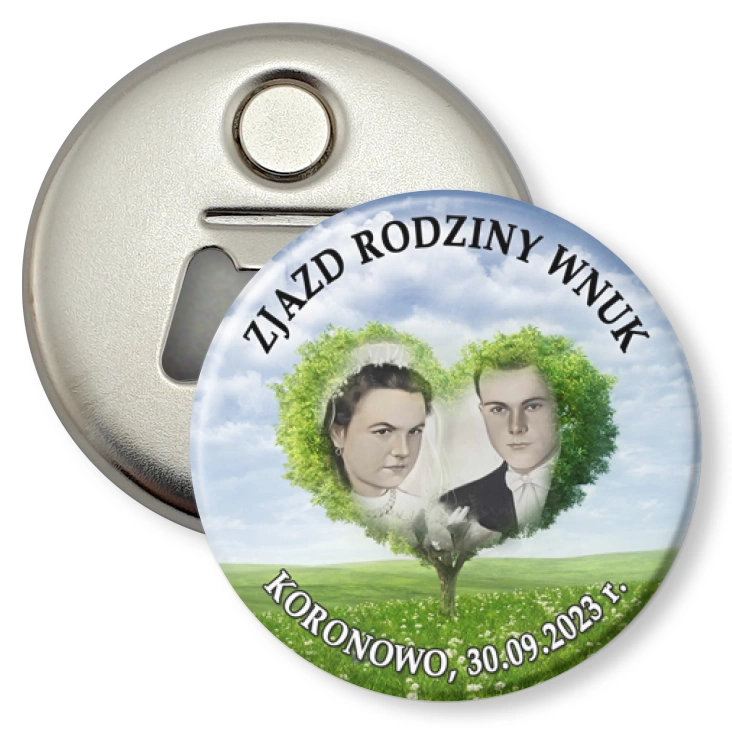 przypinka otwieracz-magnes Zjazd Rodziny Wnuk