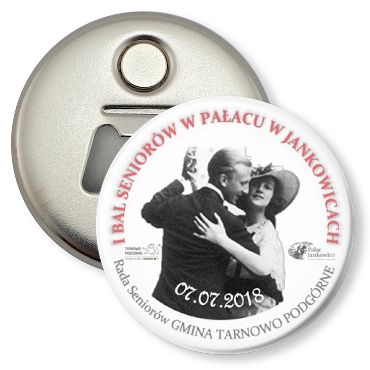 przypinka otwieracz-magnes I Bal Seniorów w Pałacu w Jankowicach
